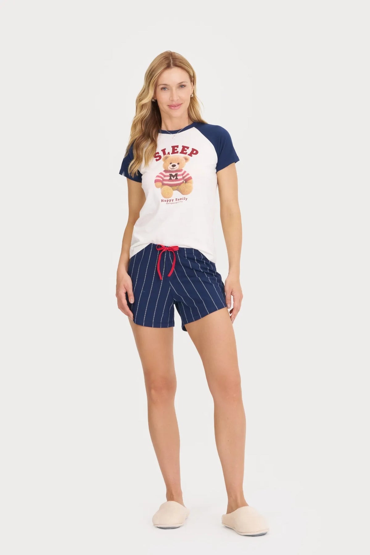 Pijama Manga Curto Feminino - 132287
