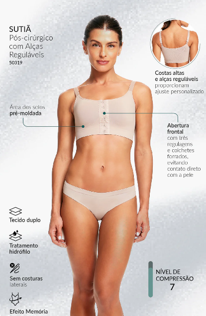 Sutiã Pós-Cirúrgico Pliê - 50319