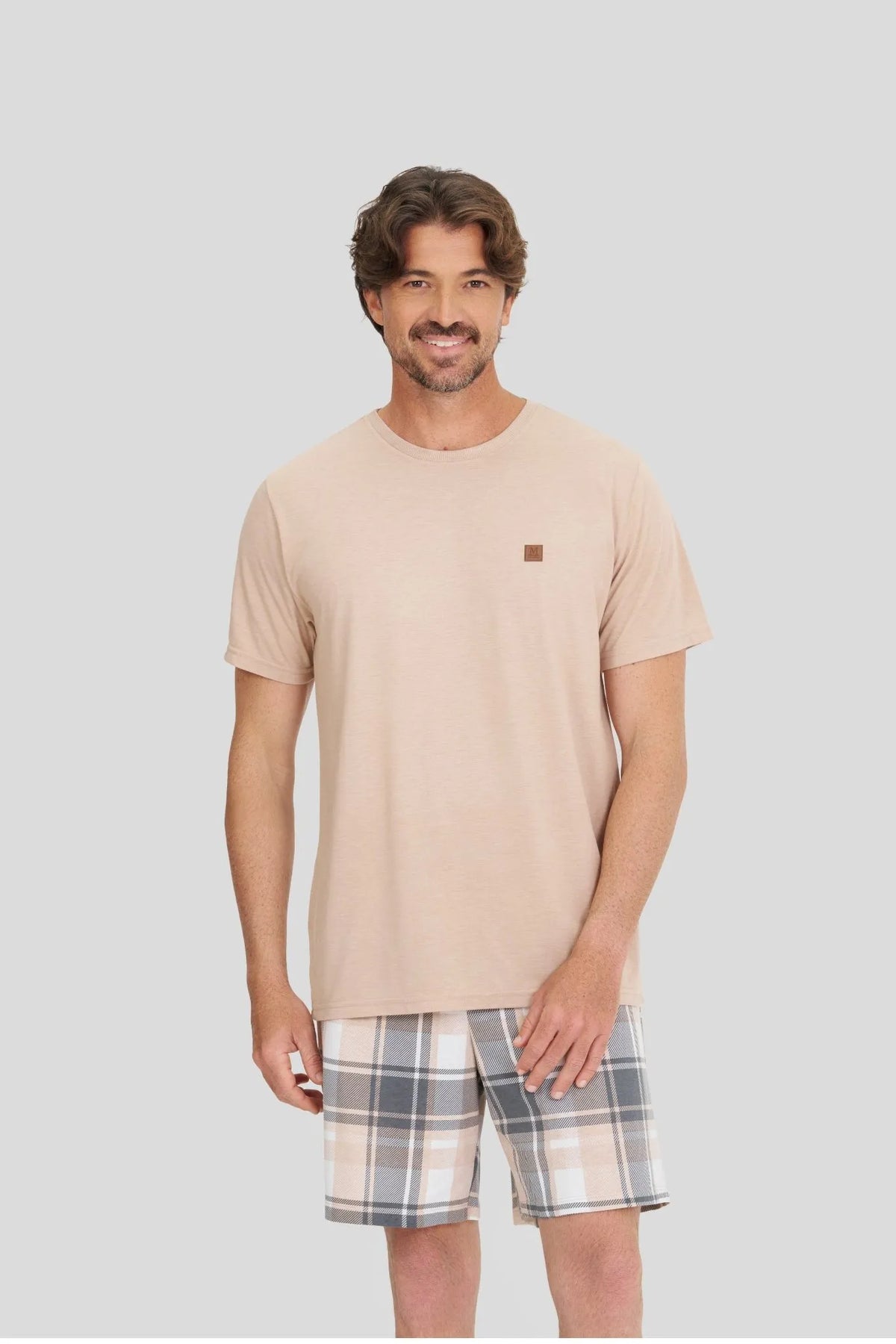Pijama Masc. Bege - 132227