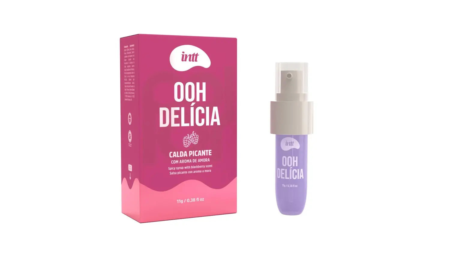 Ooh Delícia Calda Beijável Com Efeito Picante De Sabor Amora
