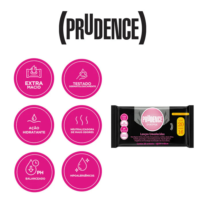 Lenço Umedecido Prudence Íntima - 005029
