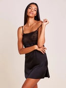 Camisola em Cetim e Renda Celestial - Hope L11149