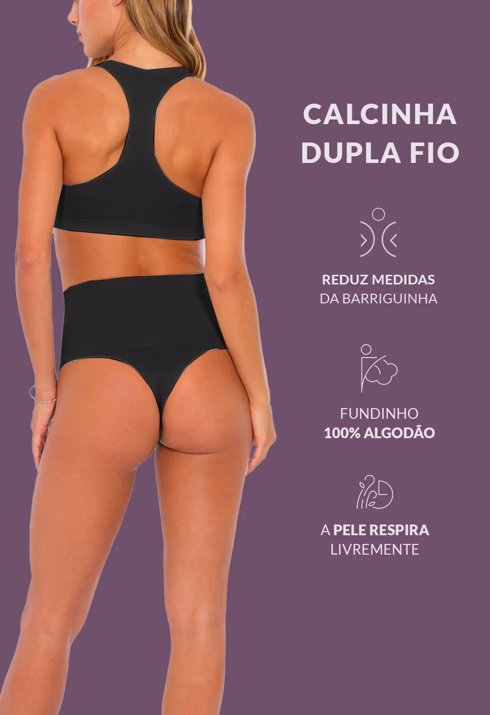 Calcinha Modeladora Dupla Fio - 50060