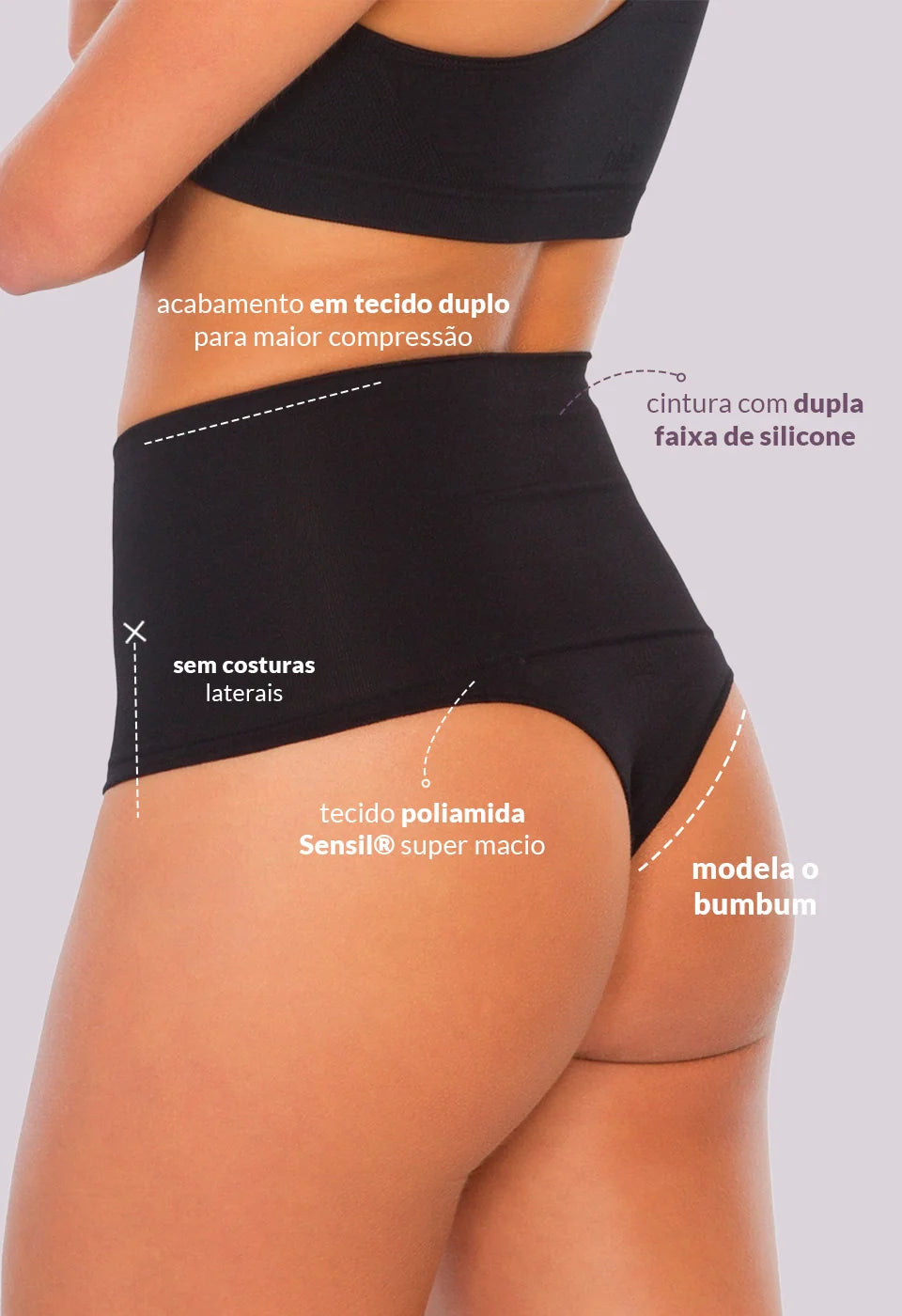 Calcinha Modeladora Dupla Fio - 50060
