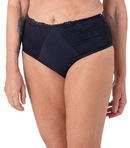 Calcinha cintura alta com detalhe em renda e laterais largas - 22255