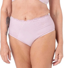 Calcinha cintura alta com detalhe em renda e laterais largas - 22255