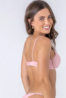 Sutiã Push Up com bojo soft, em microfibra, aro especial, e alças finas - 81973