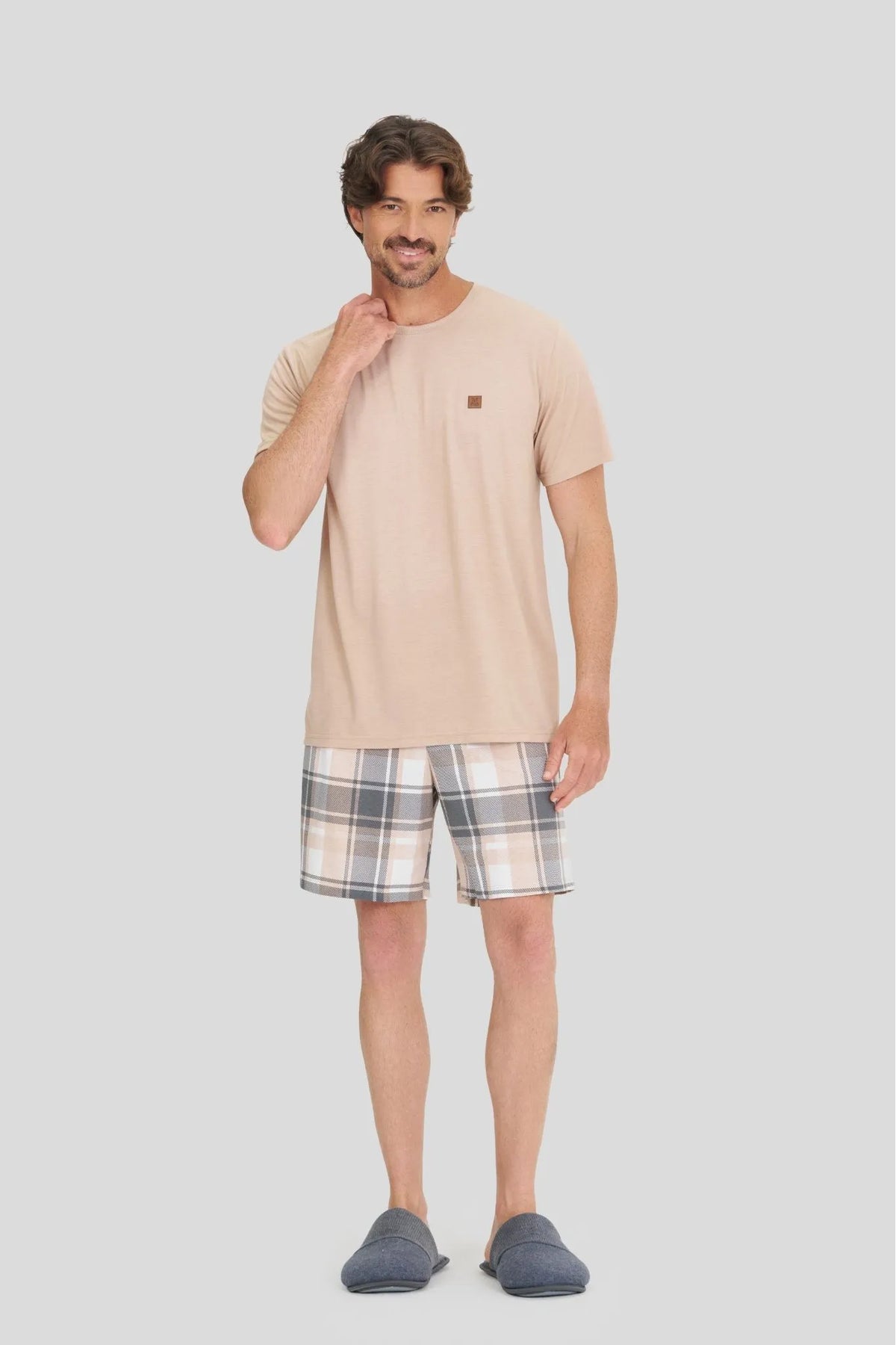 Pijama Masc. Bege - 132227